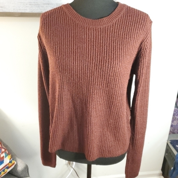 Ambiance Sweaters - Ambiance appears LACE-UP BACK SWEATER Size LARGE NEW